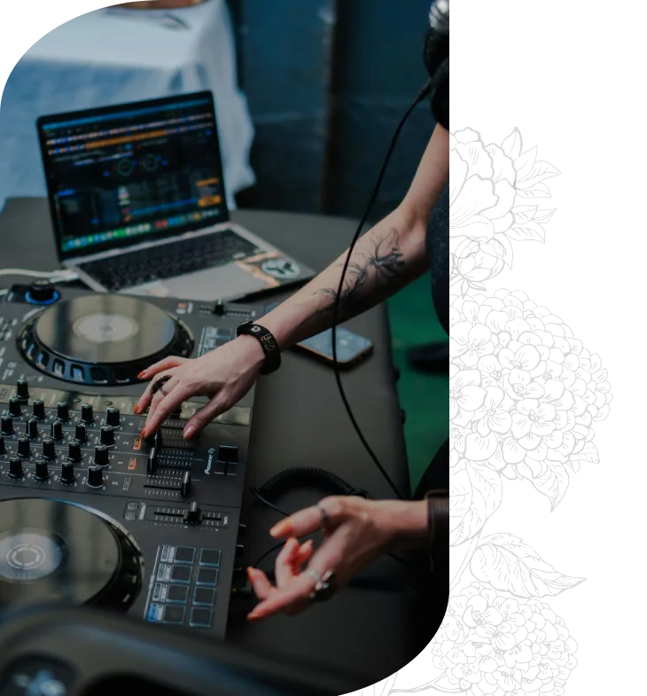 DJ and MC at a corporate celebration